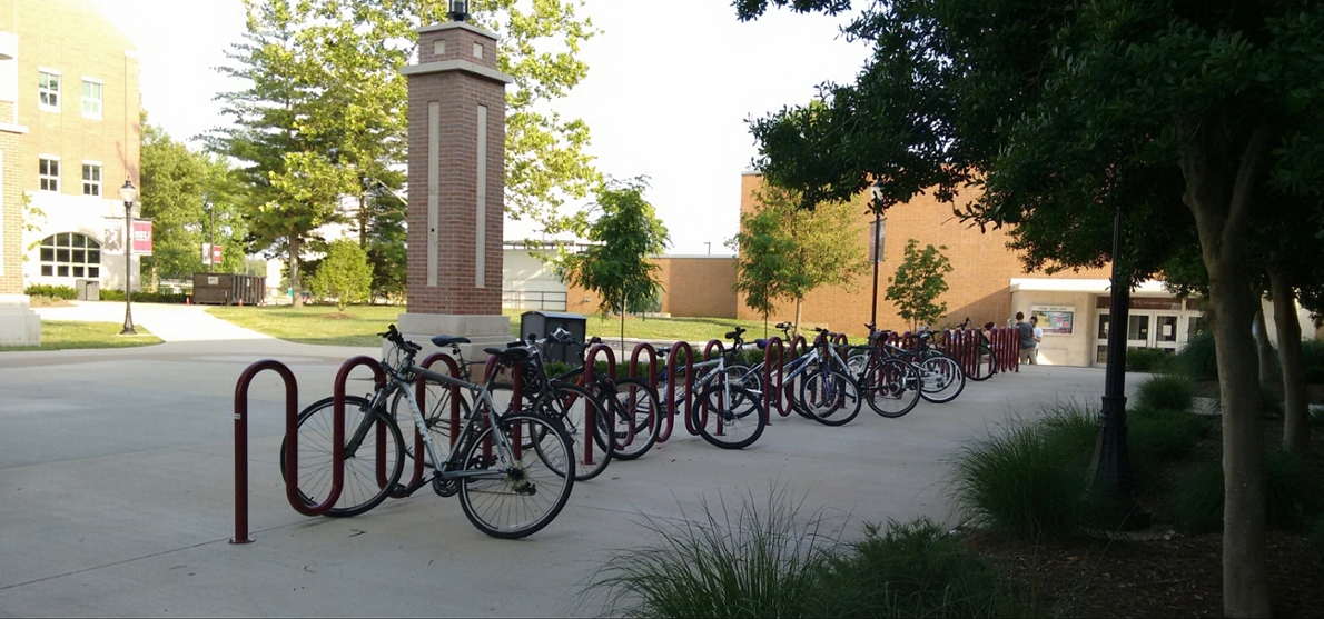image of bikes parked at a bike rack